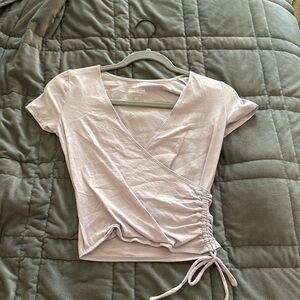 lavender hollister baby tee